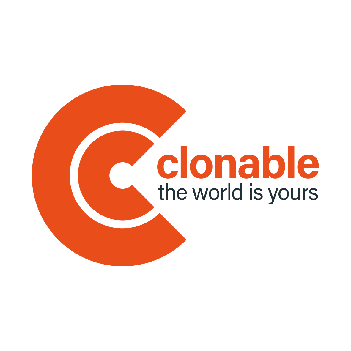 Clonable logo so sloganom na svetlom pozadí